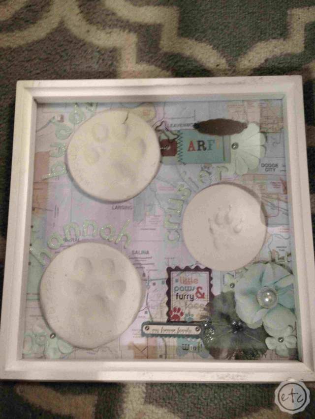 Puppy Pawprints - Keepsake Shadow Box | Happily Ever After