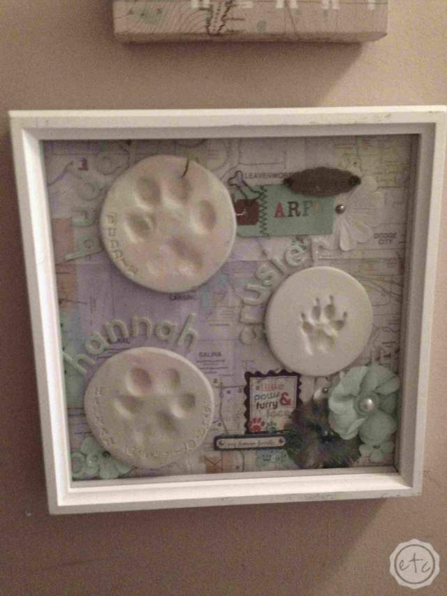 Puppy Pawprints - Keepsake Shadow Box | Happily Ever After