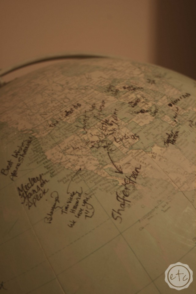 How to Turn a Globe into a Guest Book for your Wedding