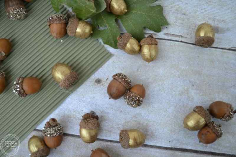 gold-painted-and-glitter-acorns