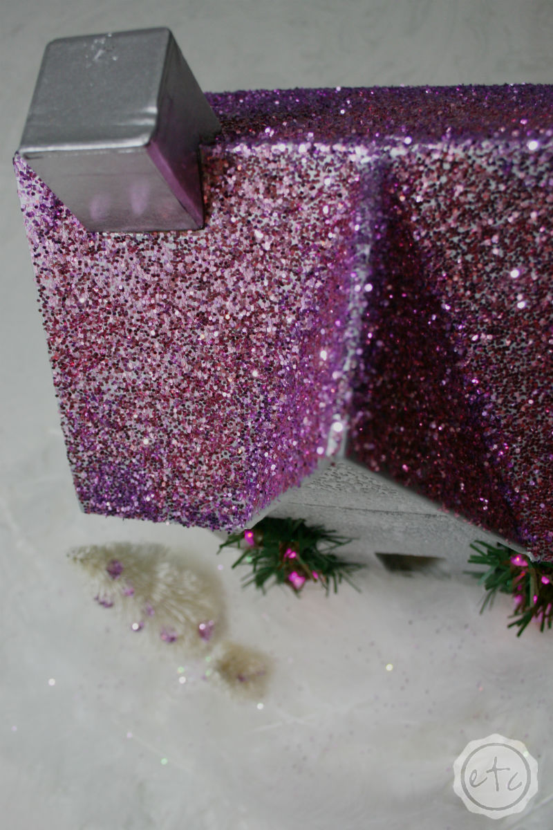DIY Christmas Glitter House... Thrift Store Swap 3!