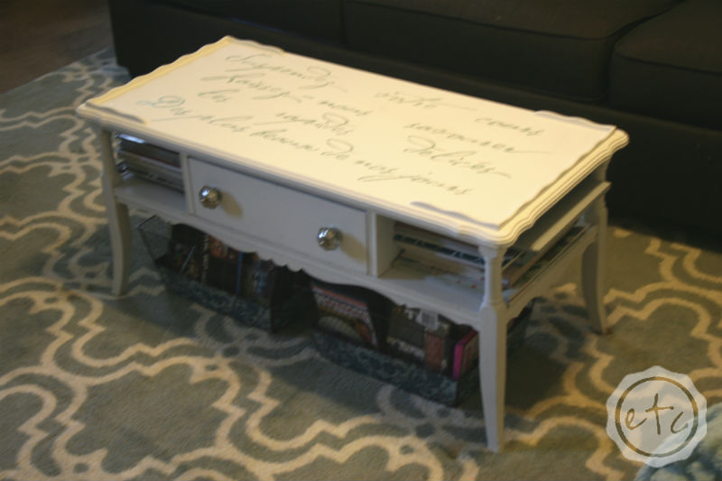 Chalk Paint Coffee Table Makeover with Happily Ever After, Etc.
