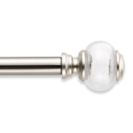 silver and chrome cheap curtain rods with glass ends