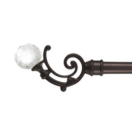 Decorative curtain rods with glass ends