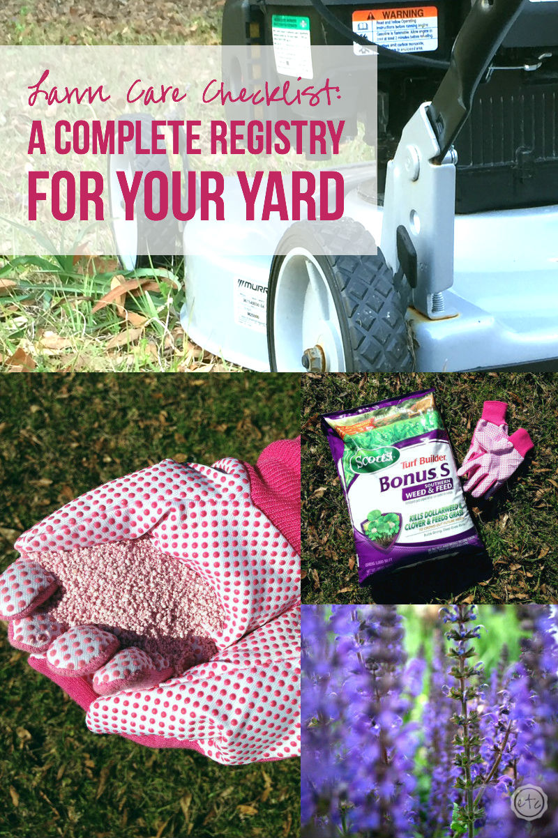 Lawn Care Checklist: A Complete Registry for your Yard with Happily Ever After, Etc.
