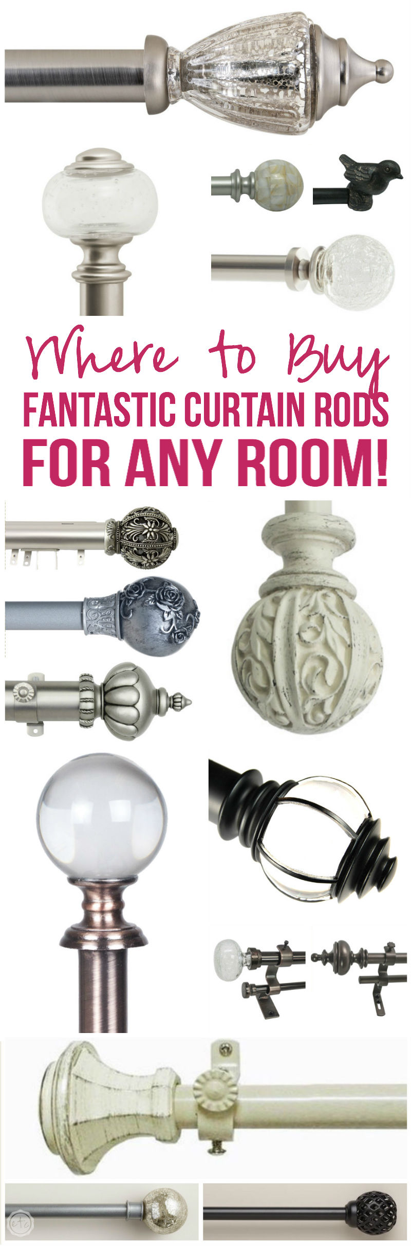 Where to Buy Fantastic Curtain Rods for Any Room with Happily Ever After, Etc