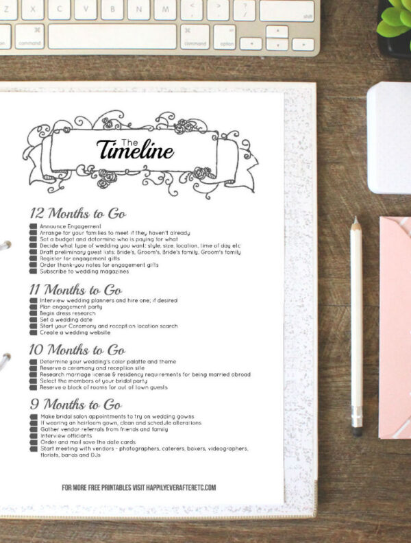 How to Put Together Your Perfect (FREE) Wedding Binder (+ 42 Free