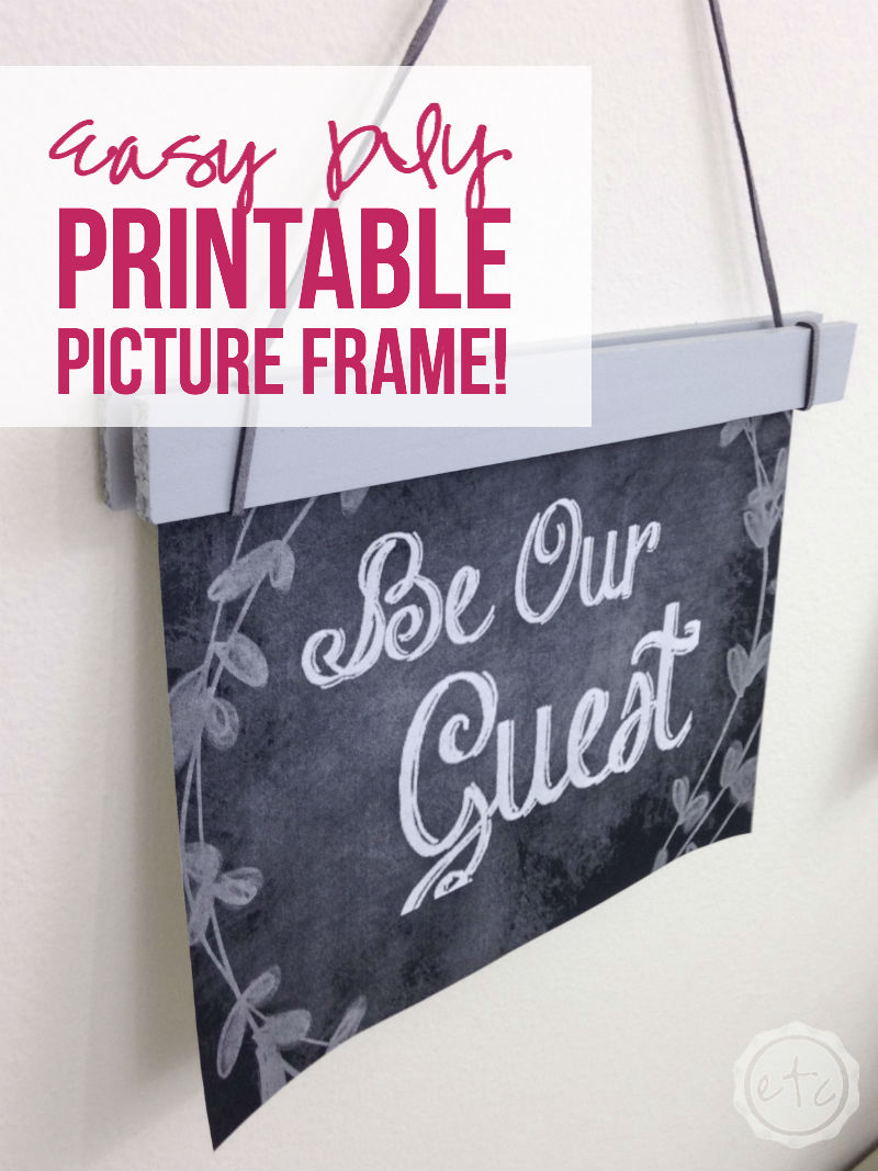 I could totally make this DIY picture frame... it would be great for printables! 