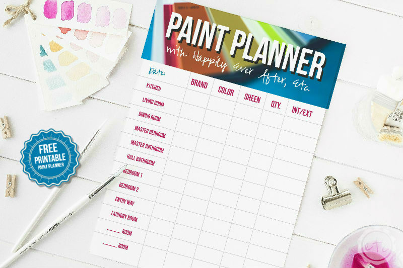 I can never remember which paint colors we picked for the dining room... I am LOVING this free printable! You can write down all of the paint colors in your entire house! How cool is that? (How to Keep Track of the Paint Colors in your Home with Happily Ever After, Etc. PLUS a free printable)