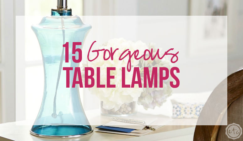 How amazing are these gorgeous table lamps?! I love the cute mercury glass one! Click through to read more! @HappilyEverAEtc