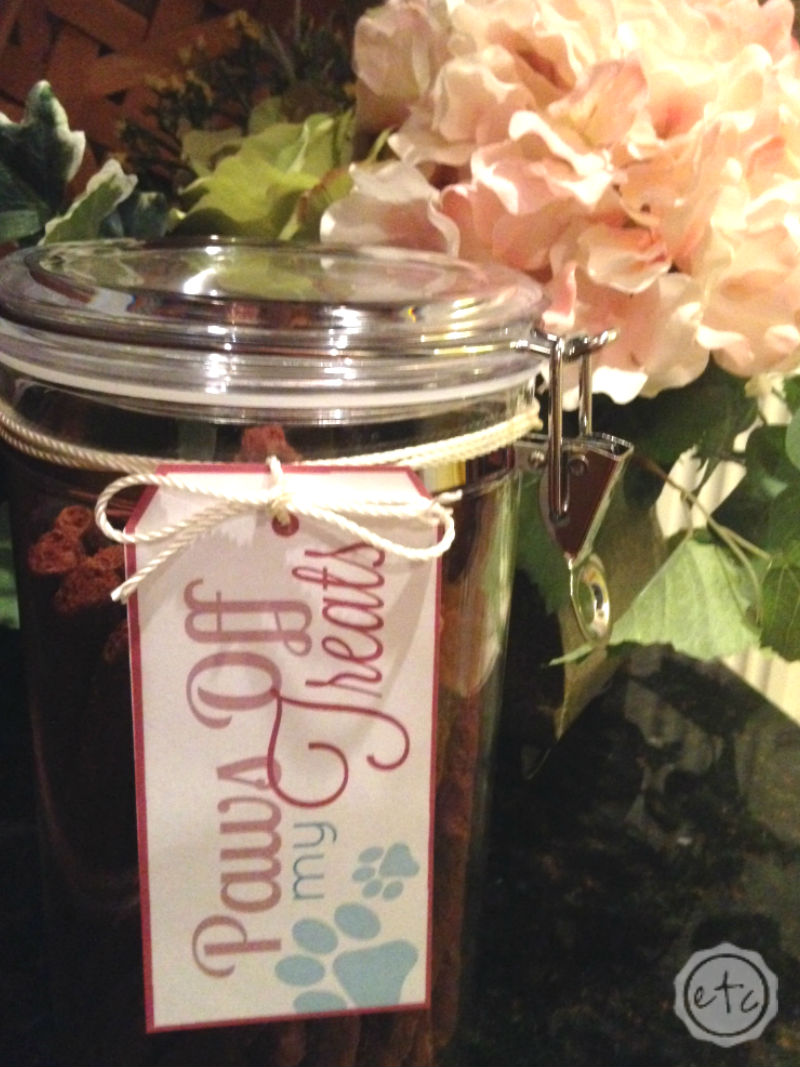 How to DIY a Dog Treat Jar with 4 Free Printable Tags