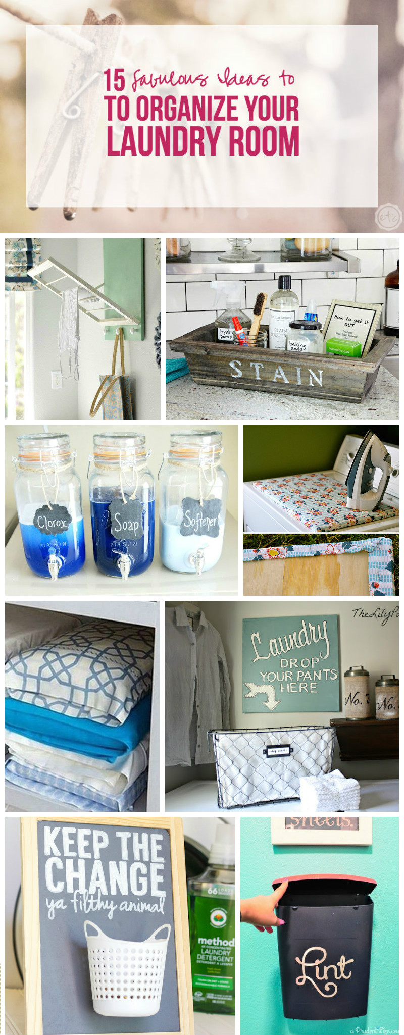 15 Fabulous Ideas to Organize your Laundry Room