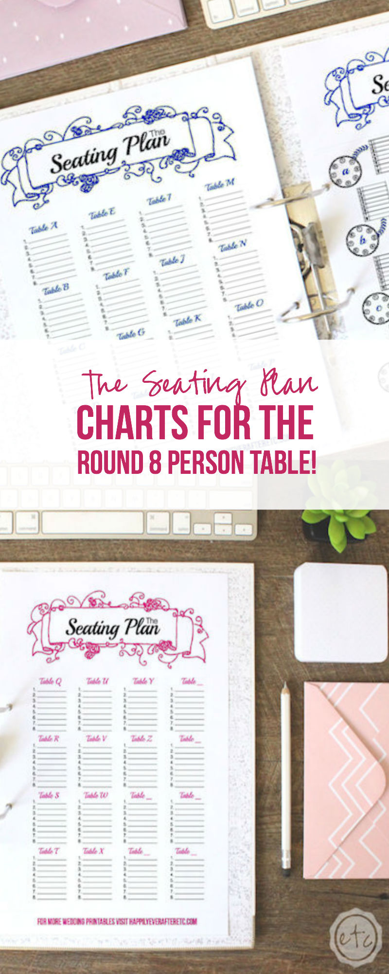 The Seating Plan: Charts for the Round Eight Person Table!