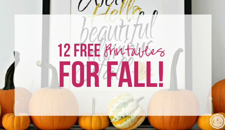 12 Free Printables for Fall... y'all I need like all of these. Especially the little pickup with the pumpkins!