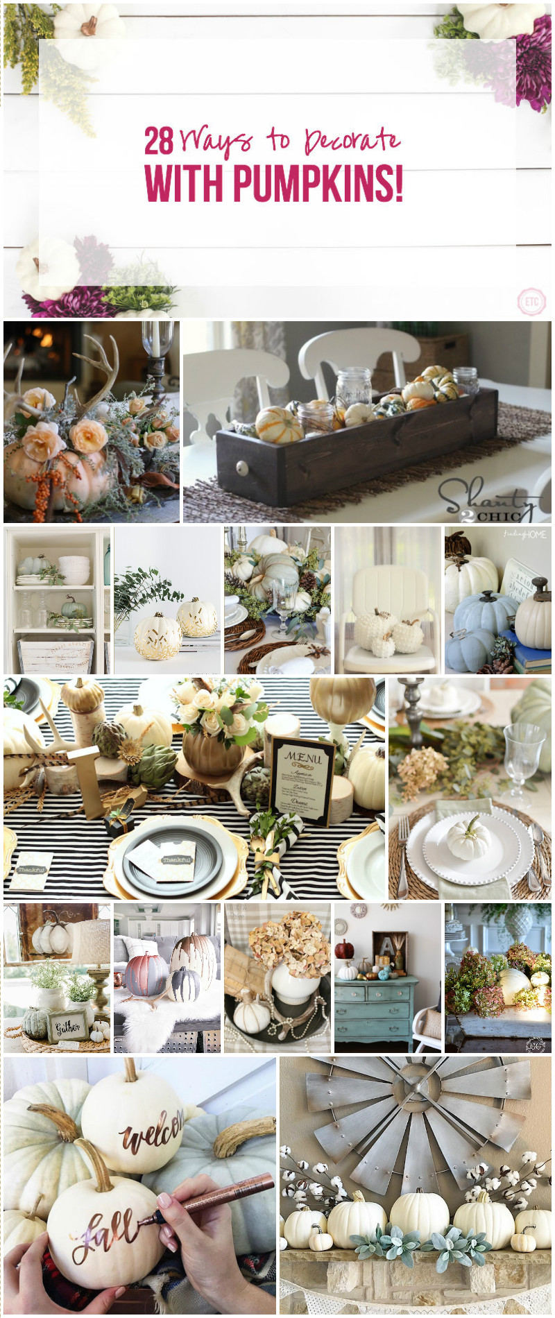 28 Ways to Decorate with PUMPKINS!