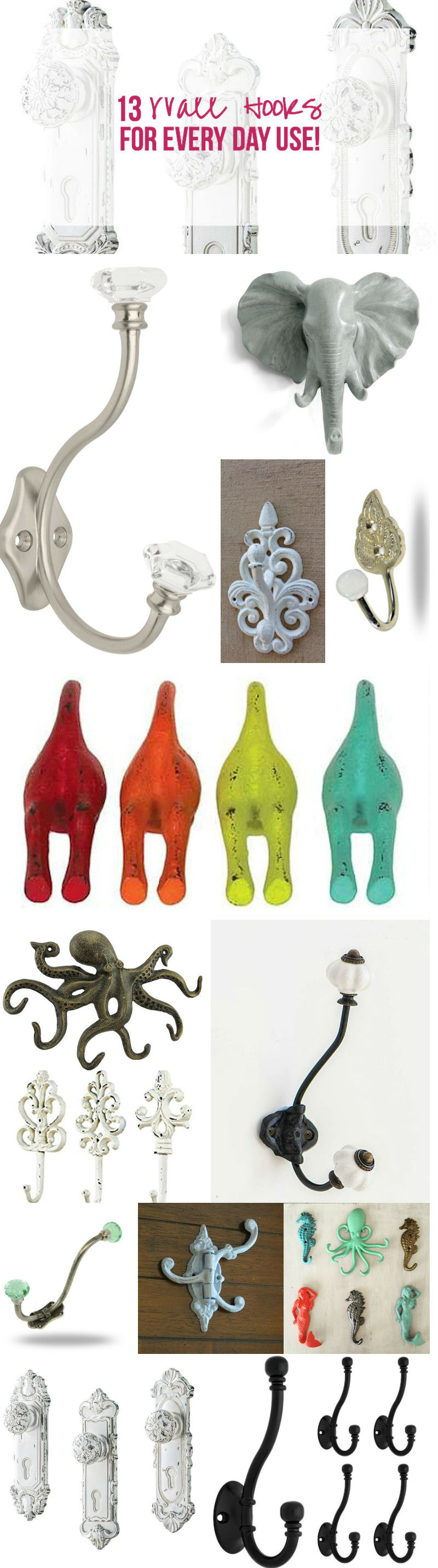 13 Wall Hooks for Every Day Use!