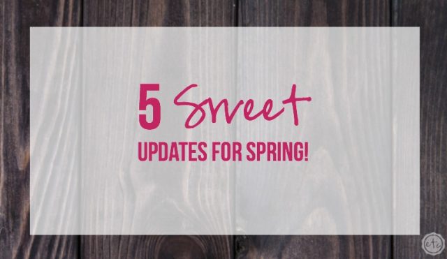 5 Sweet Updates for Spring!