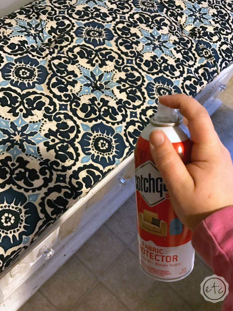 Quick and Easy DIY Tufted Bench Cushion