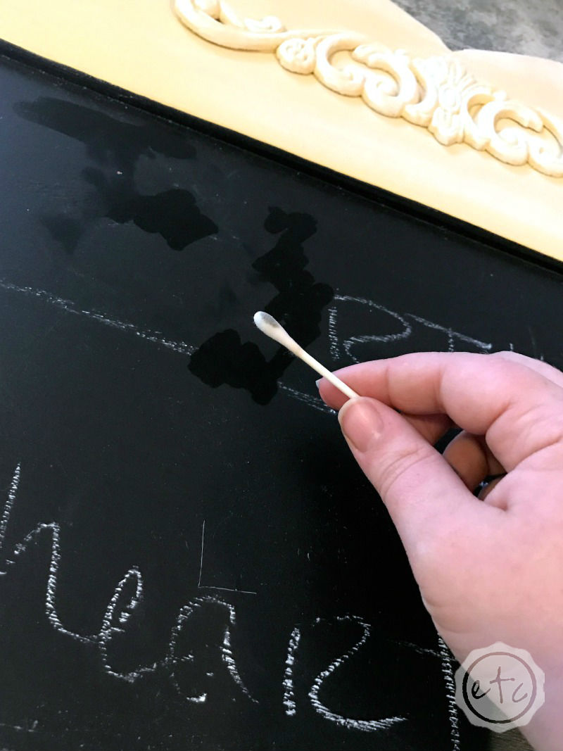 Quick and Easy Tip for Cleaning Old Chalk off a Chalkboard