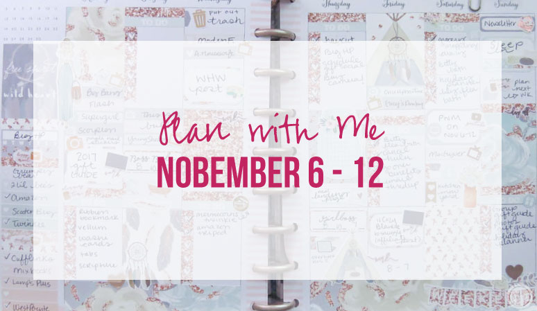 Plan with Me for November 6 – 12 in my Happy Planner featuring White Deer Stationary