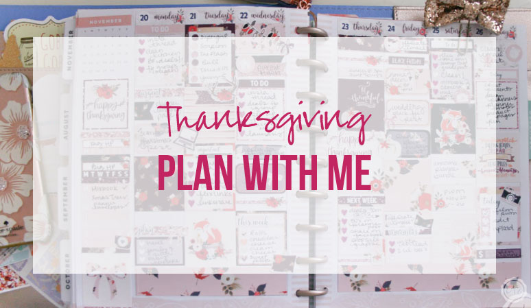 Thanksgiving Plan with Me for November 20-26 in my Happy Planner featuring Two Lil Bees