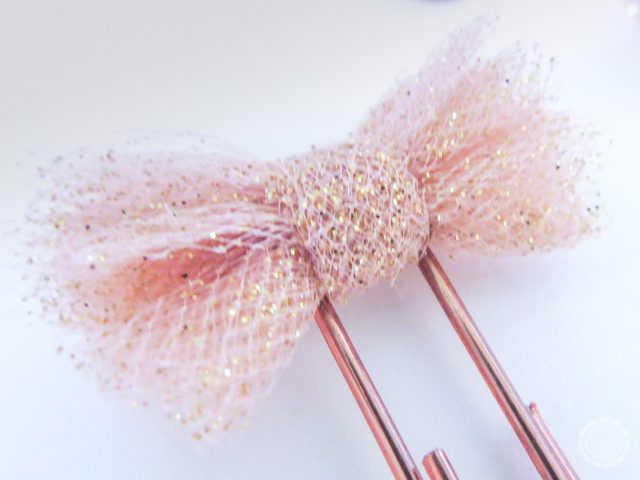 Set of 3 Boho Floral Tulle Bow Paperclips