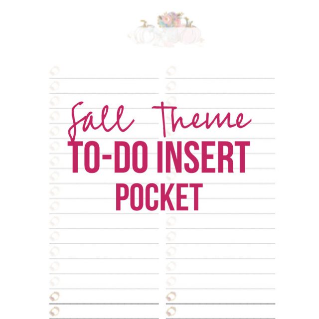 Fall Insert To-Do (Pocket, Printable)