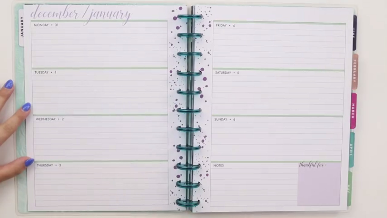 Happy Planner 2019: Beauty in Faith Interior Page Layout