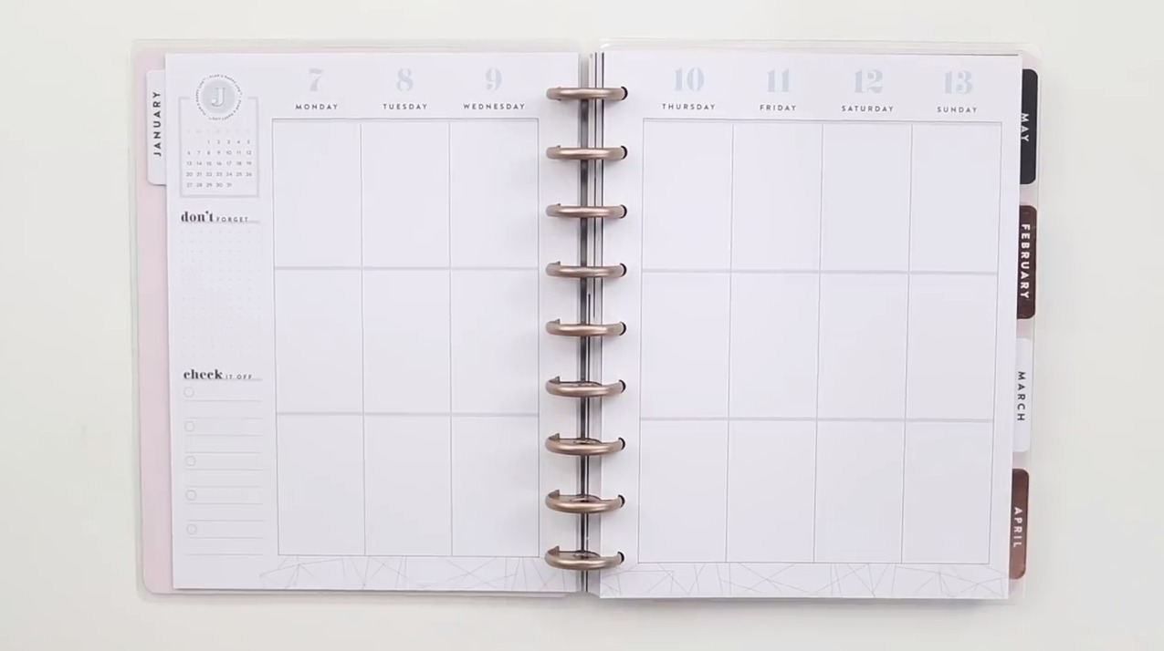 The Happy Planner 2019: Dreaming of Geos Classic Interior Page Layout