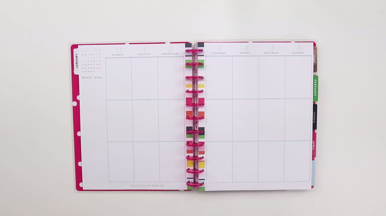 Happy Planner 2019:Bright Side Big Interior Page Layout