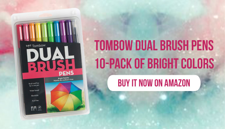 TomBow Dual Brush Pen Art Markers, Bright, 10-Pack