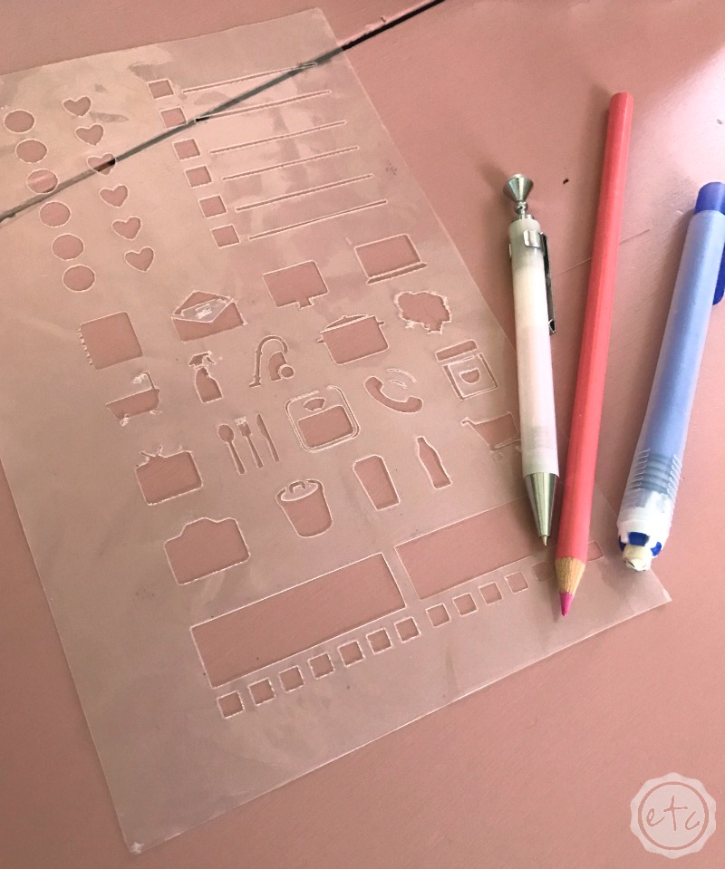 Cricut Cut Files for Planner Stencil Project
