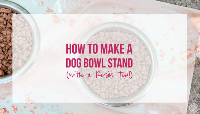 How to Make a Dog Bowl Stand (with a Resin Top!)