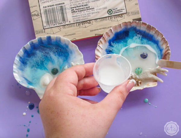 How to Make Ocean Wave Sea Shells with Resin - Happily Ever After, Etc.