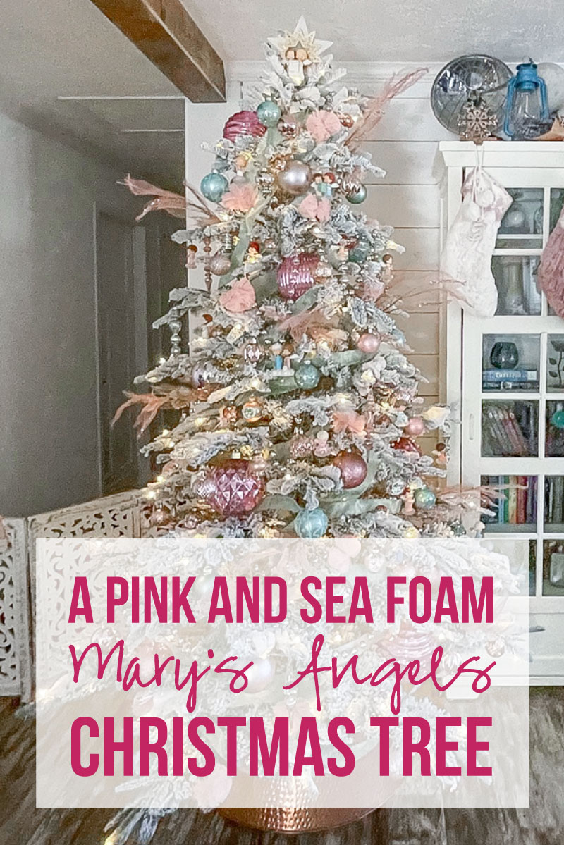 A Pink and Sea Foam Mary's Angels Christmas Tree - Happily Ever